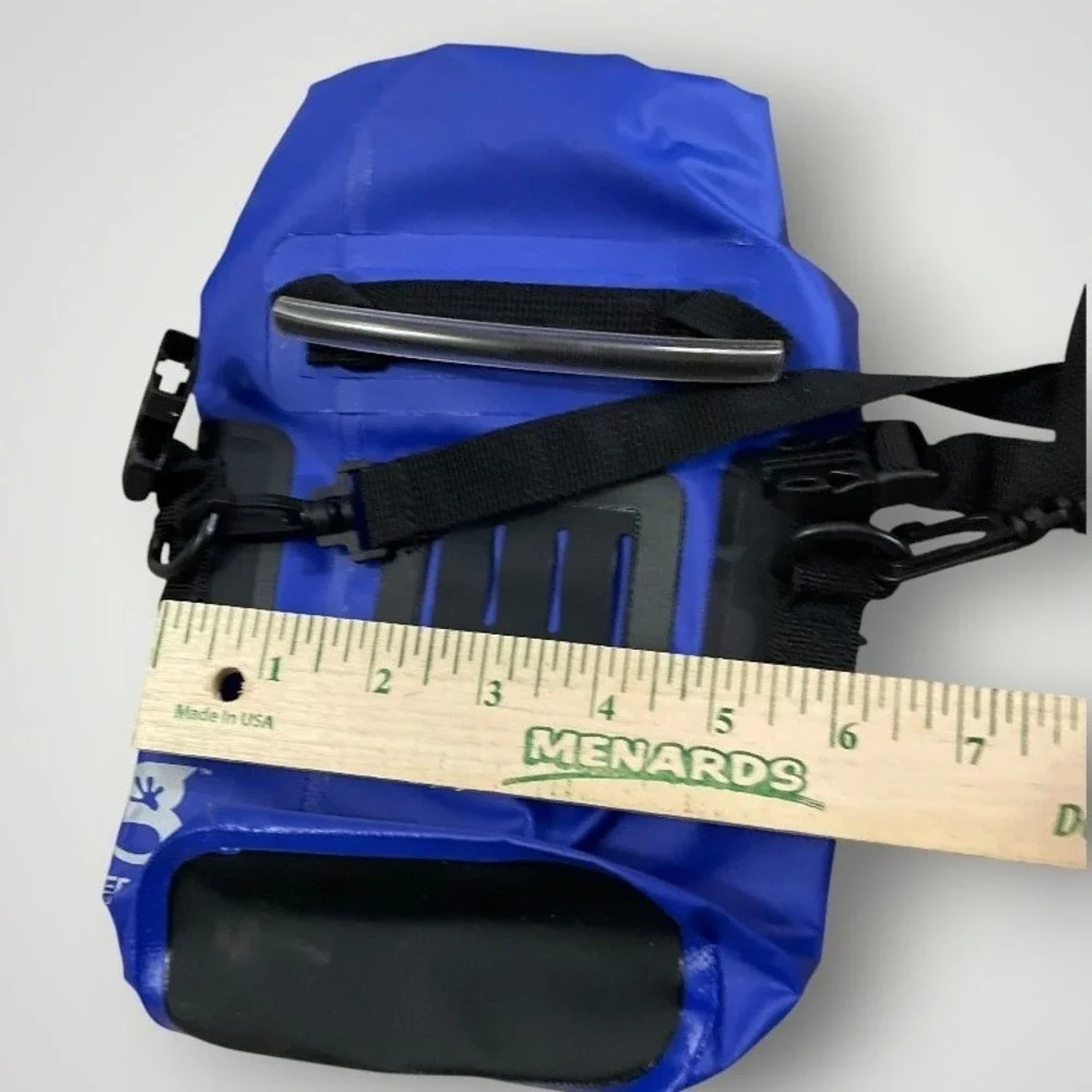 Geckobrands Dry Bag Blue Phone Waterproof Roll Top Crossbody Pouch Beach Rafting